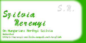 szilvia merenyi business card