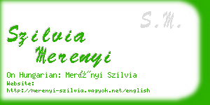 szilvia merenyi business card